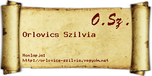 Orlovics Szilvia névjegykártya